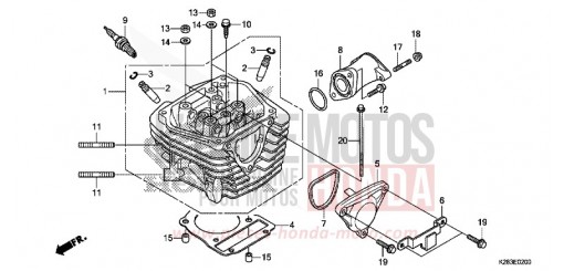 CULASSE (CRF125F/FB E/H/J) CRF125FE de 2014